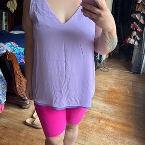 Lilly Pulitzer Lillette Reversible Purple Iris top XL EUC